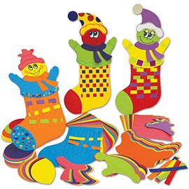 Springboard Weave a Christmas Stocking Christmas Craft Weaving Activity (Pack of 30)