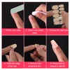 40 Sheets Nail Glue Tabs, 600 Pcs 15 Sizes Waterproof