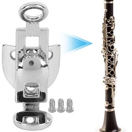 Clarinet Thumb Rest Metal Adjustable Thumb Rest with Thumb Protector for Clarinet Woodwind Instrument with Screws