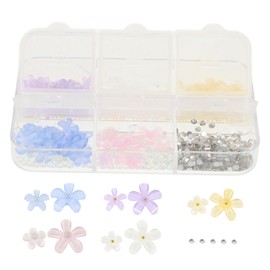 VICASKY 6g Nail Art Charms Flowers Rhinestones Nail Decoration Supplies for Women
