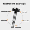 38mm Forstner Drill Bit, Black Tungsten Steel Wood Boring Bit,