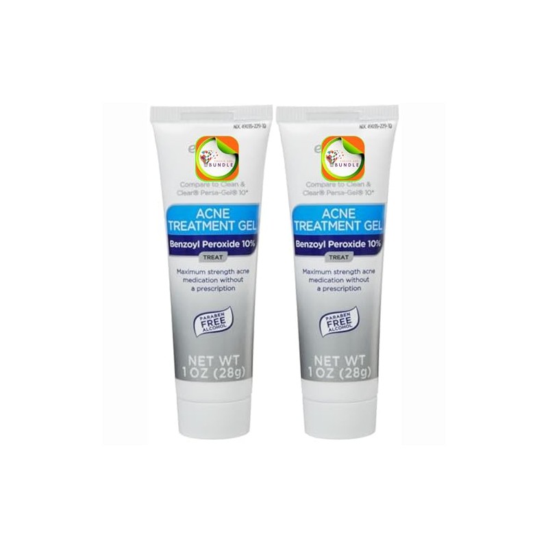 Equate 10% Benzoyl Peroxide Acne Treatment Gel - 2-Pack