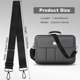 FIHODONE Pack of 2 1.5 m Bag Strap, Shoulder Strap, Black, 3.8 cm Wide Shoulder Strap for Bags, Bag Straps for Changing DIY Accessories, Handbag Strap for Shoulder Bag, Adjustable, black