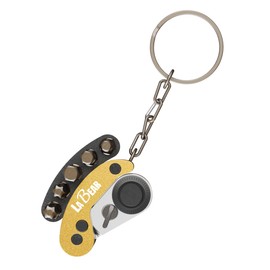 LABEAR - Golden Mini Folding Ratchet Screwdriver Set, 72-Tooth Reversible Pocket Ratchet Wrench with Magnetic, EDC Keychain Tool with 5pcs Bits (H4 H5 H6 T25 T30) for Bike, Car, Home Repair