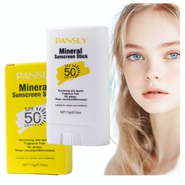 Sunscreen Stick SPF 50 0.47 oz with Zinc Oxide, Hyaluronic Acid and Ceramides for Broad Spectrum Sun Protection