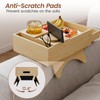 Sofa Arm Tray Table - Adjustable Couch Armrest Table with