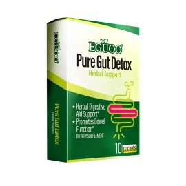 Herbal Digestive Supplement - Senna Leaf & Cascara Sagrada for Gut Cleanse - Vegan, Lactose-Free - 10 Packets for Digestive Health & Regularity