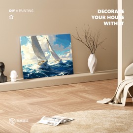 KANEDESG Paint by Numbers kit for Adults Beginners, Adult Paint by Number Kits, 16x20Inch Canvas Ocean Landscape Easy Acrylic DIY Painting Crafts,Drawing Paintwork for Adults Beginner