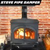 Gisafai 6 Inch Stove Pipe Damper Stainless Steel Air Insulated