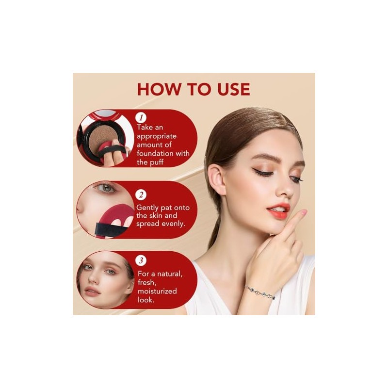 Base de Maquillaje Red Cushion, Air Cushion CC Cream, Super