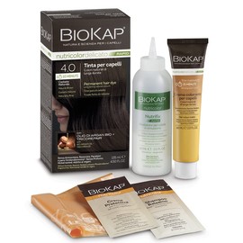 Biokap Nutricolor Delicato Rapid Hair Colour 4.00, Natural Brown, Hair Colour without Ammonia, Softens Hair, Hair Colour with 10 Minutes Exposure, 135 ml