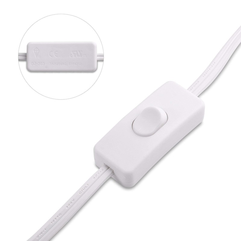 Cable Matters 2-Pack Hanging Light Cord with Switch - 15ft,