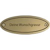 Oval Brass Plaque with Engraving
