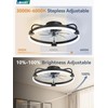 LEDIARY Ceiling Fans with Lights and Remote, 20'' Low Profile