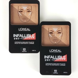 L'Oréal 2 Pack L'Oreal Infallible Pro-Contour Contour & Highlight Palette Deep #815 New