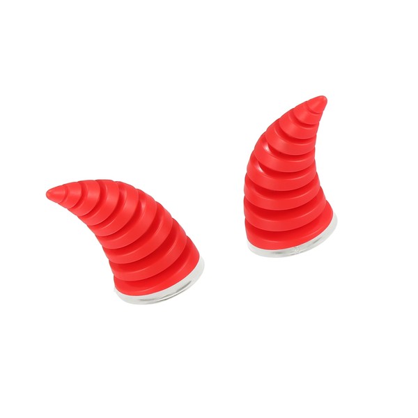 Partuto 2pcs Threaded Car Motorcycle Helmet Bull Horn Style Decoration