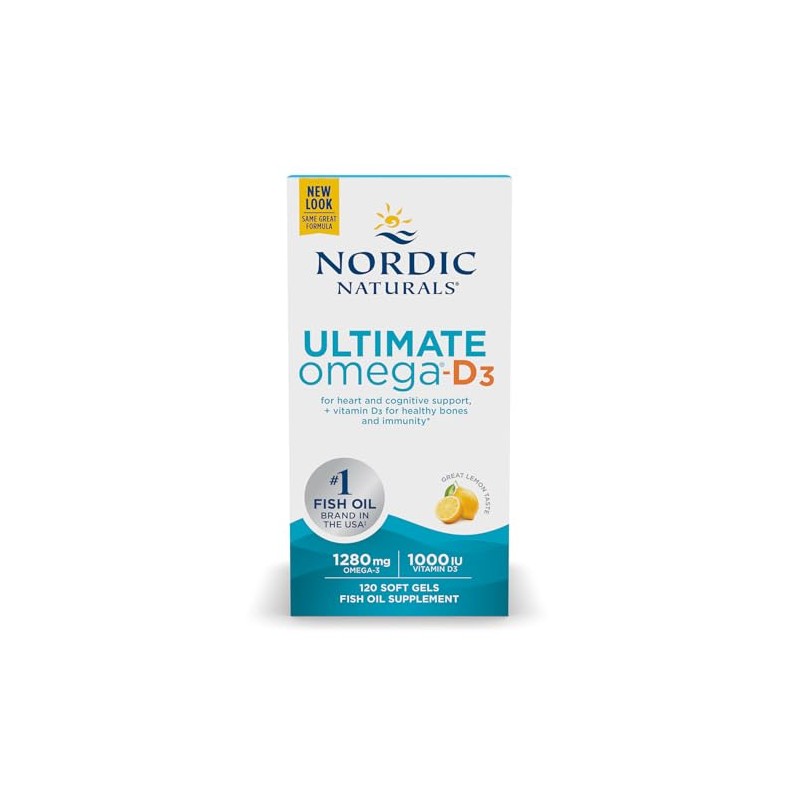 Nordic Naturals Ultimate Omega con Vitamina D3-120 geles blandos para