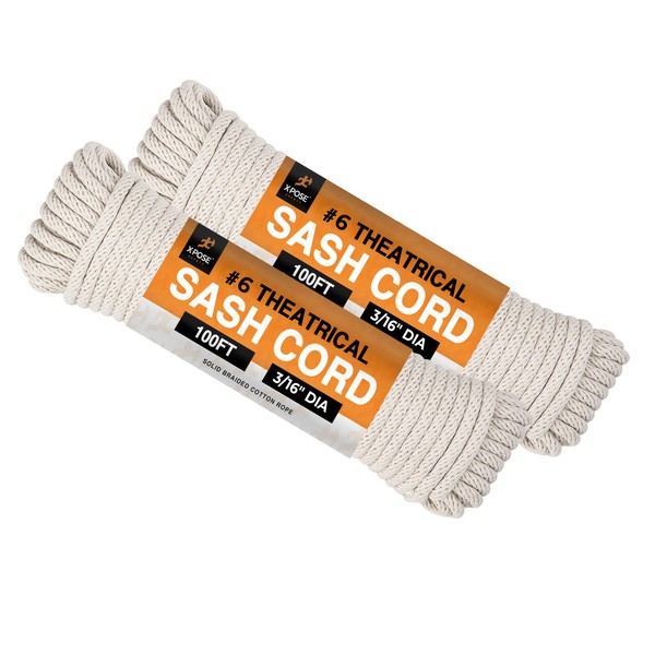 Sash Cord - Cotton and Nylon Rope - 3/16 Inch
