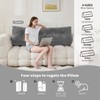 Zelladorra Headboard Pillow for Bed,Triangular Wedge Pillow Headboard Soft Support