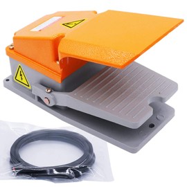 mxuteuk Electric Foot Pedal Switch 380V AC 15A High Performance Momentary Foot Switch SPDT NO NC Industrial Pedal Non-Slip Aluminium Shell Foot Switch Pedal Switch LT-4