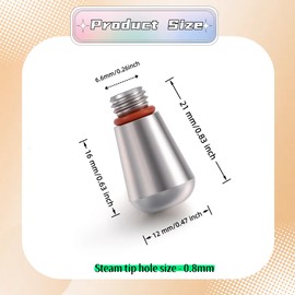 The one steam tip for the Gaggia Classic Pro and Classic EVO E24 30 Espresso Coffee Machine Maker, steam nozzle accessory (Single-hole tip)