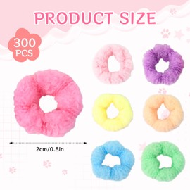 300pcs Candy Colour Small Dogs Hair Ties, Mini Soft Scrunchies for Yorkies, Maltese and Cats, Gentle No-Damage Pet Elastic Hair with Transparent Storage Box, Pets Grooming.