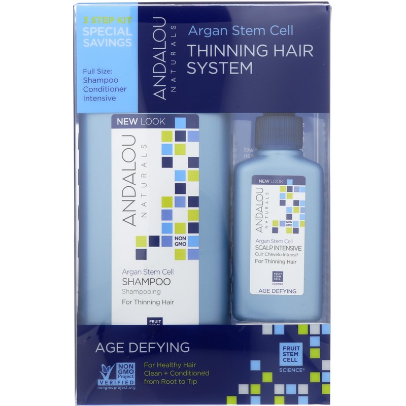 Andalou Naturals Age Defying Hair Thinning Treatment System, 3 Count