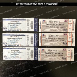 2024 NL Championship Series Souvenir Ticket Dodgers Mets NLCS Customizable! - Game 2