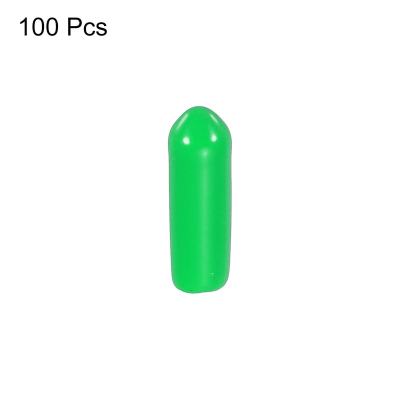MECCANIXITY 100pcs 4mm Rubber End Caps Cover PVC Vinyl Screw