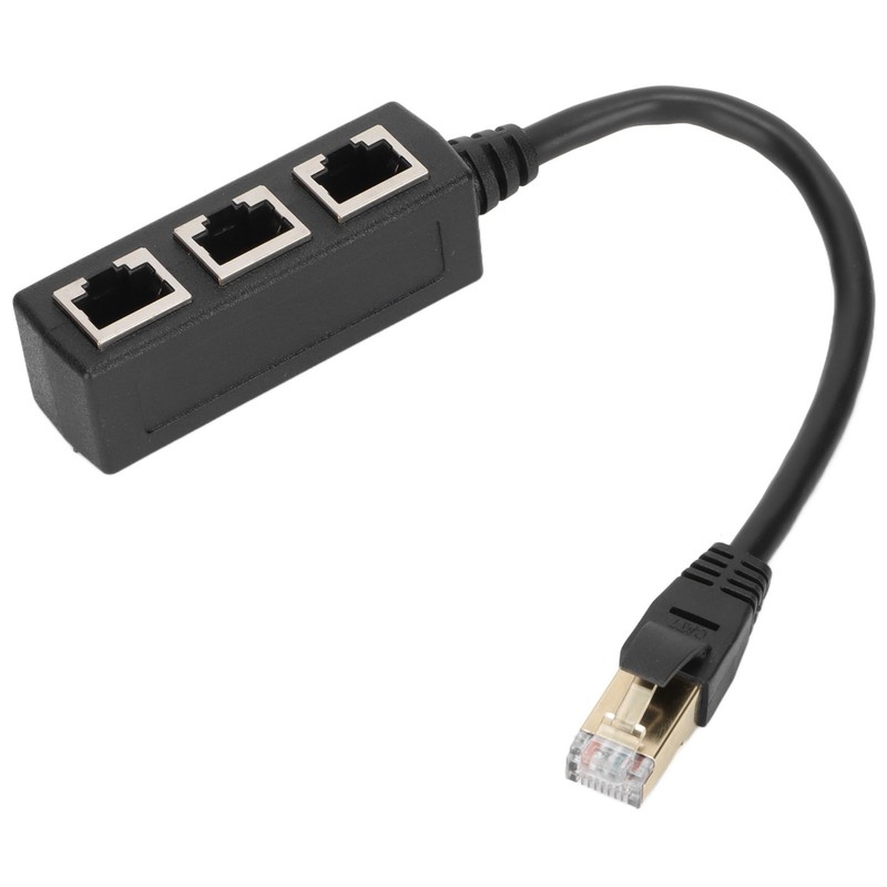RJ45 Ethernet Adapter Cable Extension 1 to 3 Port Excellent