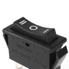 uxcell SPDT 3P On/Off/On 3 Position Boat Rocker Switch Black