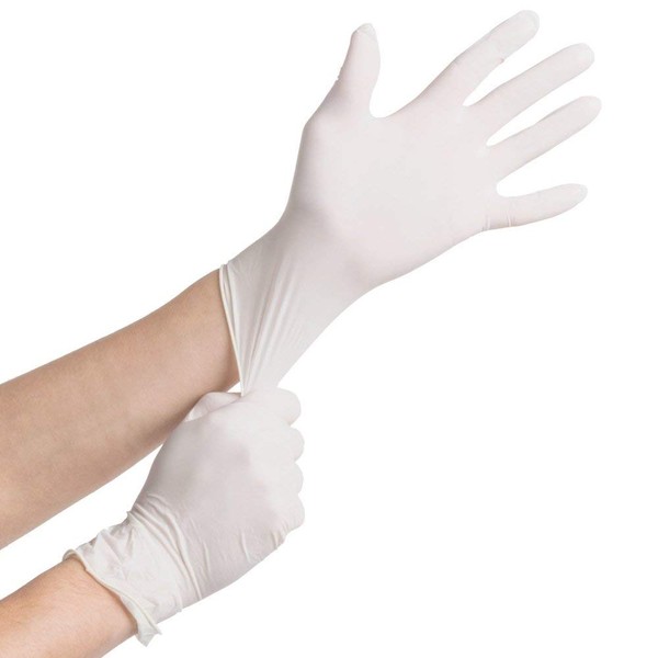 Noble Latex 4.5 Mil Thick Powder-Free Textured Disposable Gloves- Box of 100 (X-Large)