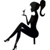 High Heel Girl/Caketopper/Silhouette/Tortenstecker/Frau/Kuchen/Desert