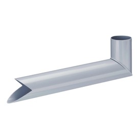 INEFA Gargoyle Downpipe, PVC DN50 / 50 mm Grey Transition Piece Rain Pipe, Gutter Accessories, Easy Plug-In Installation, Made in Germany