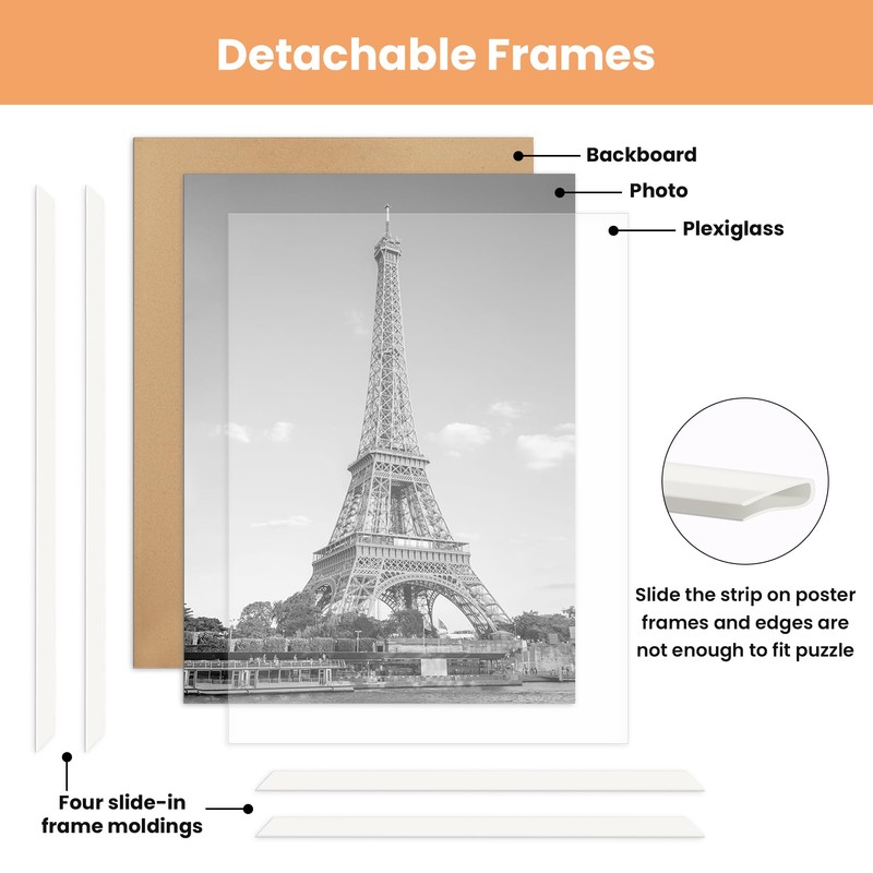 upsimples 18x24 Picture Frame White 3 Pack, Scratch-Proof Poster Frames
