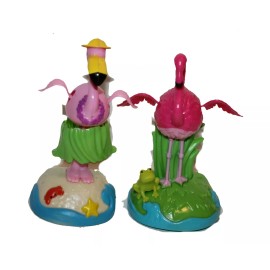 Solar Set of Valentines Flamingos, Solar Powered Love, happy friendship Mothers gift