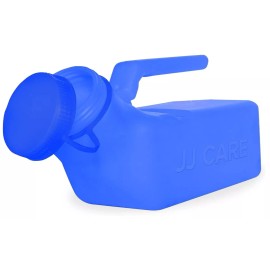 JJ CARE Screw Cap 1000ml Urinal Bottles - Blue, Set of 3