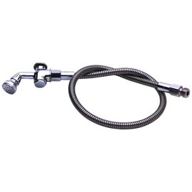 T&S Brass B-0101 Spray Valve with Rose Spray Head and 38-Inch Flexible Stainless Steel Hose