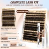 AILAISHI Lash Clusters Kit, DIY Cluster Eyelash Extensions 9‑16mm, 60D+80D+100D,