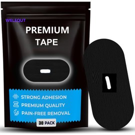 WELEQUT Tape (30 Strips) - Breathable Tape with Gentle Adhesion, Pain-Free Removal, Hypoallergenic & Skin-Friendly, Athletic, Sports Tape, for Athletic and Sports Use Only (Black)