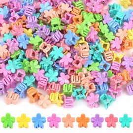 150 Mini pinzas para cabello flor, Pinzas de flores para cabello, Broches para cabello niña, Mini pinzas lindas de colores surtidos
