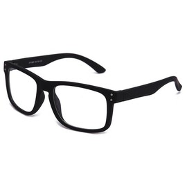 Newbee Fashion - Sporty Fashion Clear Lens Glasses Keyhole Large Squared Style Fashion Clear Frames