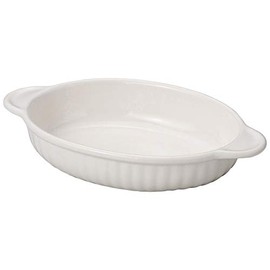 山下 Crafts Baking Dishes White 22.5 X 14 X/4 cm Milk White 小判 Pyrex Large 15048680