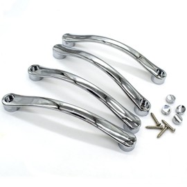 Polished Replacement Chromed Shower Bath Door Handle Knob Arc shape