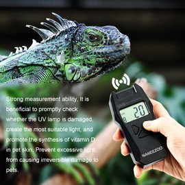 NANEEZOO Reptile UVB Index Meter Handheld Digital Radiometer for Measuring Reptile UVB Light in Terrarium Habitat