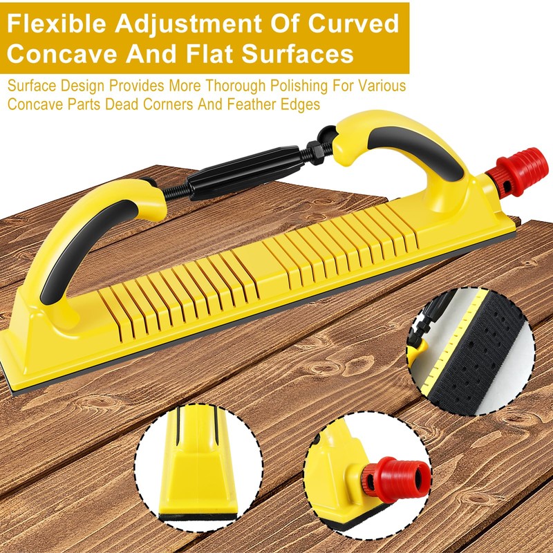 Adjustable Radius Flex Longboard Hand Sanding Block-Dust-Absorbing Sanding Blocks with