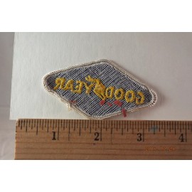 Vintage Good Year Tires Embroidered Sew-on Patch 3.25"x1.75"