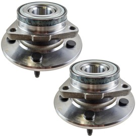 TRQ Front Wheel Hub Bearings Assembly Set Compatible with 1997-2000 Ford F-150