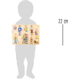 small foot Wooden Puzzle with Detailed Family Motifs, from 12 Months, 11501, Multi-Coloured