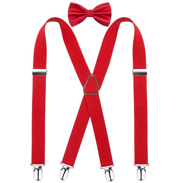 Alizeal Elastic Comfy Mens Bow tie and Braces Set X